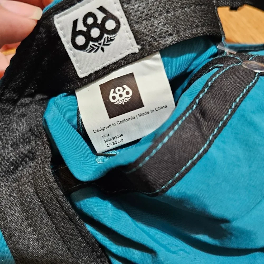 686 Trek Hat Five Panel Adjustable Hiking Running Hat Deep Lake Pine Blue New